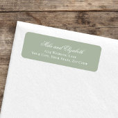 Sage Green Script Names Wedding Address