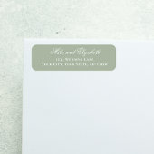 Sage Green Script Names Wedding Address