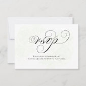 Sage Green Script QR Code Wedding RSVP Card Karte (Vorderseite)