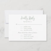 Sage Green Script Typografie Floral Menu UAWG (Vorderseite)