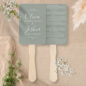 Sage Green Signature Script jüdische Hochzeit Fächer