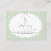 Sage Green Silly Goose Coquette Baby Shower Begleitkarte (Vorderseite)