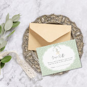 Sage Green Silly Goose Coquette Baby Shower Begleitkarte