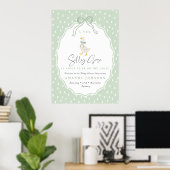 Sage Green Silly Goose Coquette Baby Shower Poster (Heimbüro)