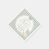 Sage Green Silly Goose Storybook Baby Shower Serviette (Ecke)