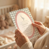 Sage Green Silly Little Goose Baby Shower QR Code  Einladung