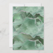 Sage Green Silver Agate Baby Dusche Einladung (Rückseite)