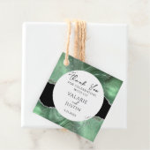 Sage Green Silver Glitzer Marmor Vielen Dank Geschenkanhänger (Beispiel)