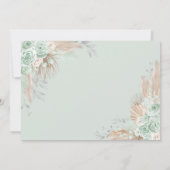 Sage Green Silver Quinceañera 15. Geburtstag Foto Einladung (Rückseite)