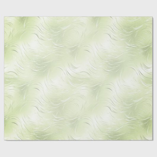 Sage Green Silver Weihnachtswrapping Paper Geschenkpapier (Flach)