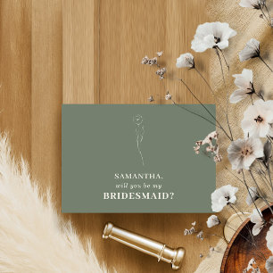 Sage Green Simple Blumen.......................... Einladung