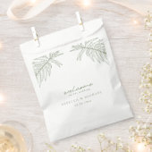 Sage Green Simple Botanical Wedding Geschenktütchen (Ausgeschnitten)