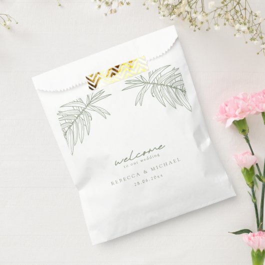 Sage Green Simple Botanical Wedding Geschenktütchen (Versiegelt)