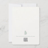 Sage Green Simple Chic Bridal Shower Invitation Save The Date (Rückseite)