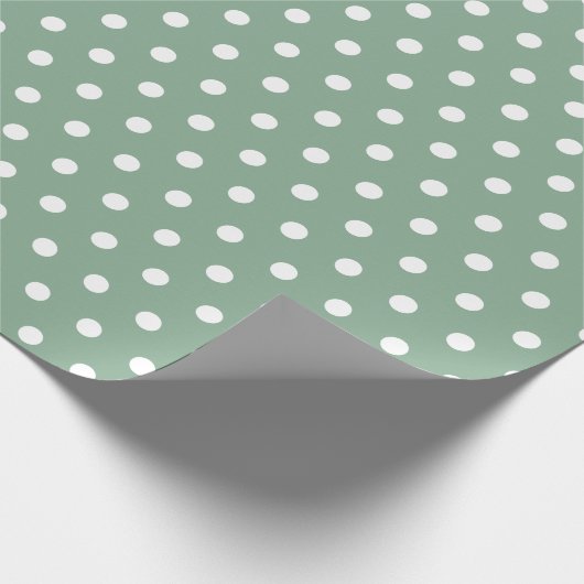 Sage Green Simple Elegante Minimalistisch Geburtst Geschenkpapier (Ecke)