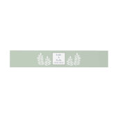 Sage Green Simple Elegante Moderne Hochzeit Einladungsbanderole (Flach)