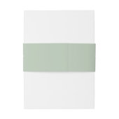 Sage Green Simple Elegante Moderne Hochzeit Einladungsbanderole (Rückseitenbeispiel)