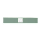 Sage Green Simple Elegante Moderne Hochzeit Einladungsbanderole (Flach)