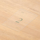 Sage Green Simple Modern Acrylic Arch Tischnummer (Ablage )