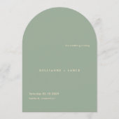 Sage Green Simple Modern Wedding Program Einladung (Vorderseite)