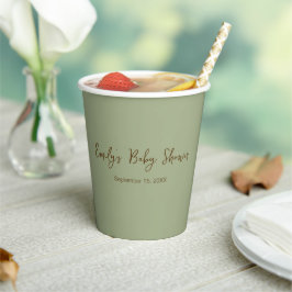 Sage Green Simple Pappbecher