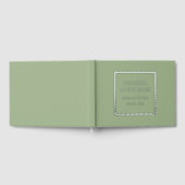 Sage Green Simple Stylism Wedding Gästebuch (Voll)