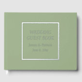 Sage Green Simple Stylism Wedding Gästebuch (Vorderseite)