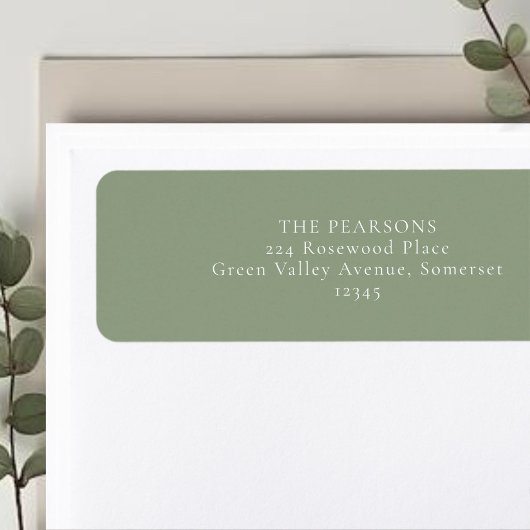 Sage Green  | Simple Wedding Return Address Label