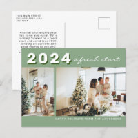 Sage Green Simple Year Ein frischer Start Foto Url