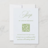 Sage Green & Sky Blue QR Code UAWG Wedding Card RSVP Karte (Vorderseite)