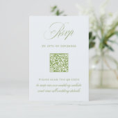 Sage Green & Sky Blue QR Code UAWG Wedding Card RSVP Karte (Stehend Vorderseite)