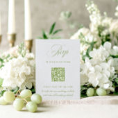 Sage Green & Sky Blue QR Code UAWG Wedding Card RSVP Karte