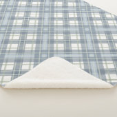 Sage Green, Slate Blue und Creme Kariert Sherpadecke (3/4)