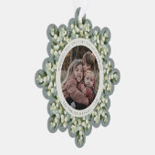 Sage Green Snowberry+Greenery Holiday Paper Ornament Karte (Rechts)