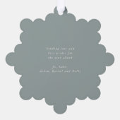 Sage Green Snowberry+Greenery Holiday Paper Ornament Karte (Rückseite)