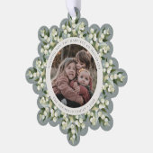 Sage Green Snowberry+Greenery Holiday Paper Ornament Karte (Linke Ecke)