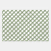 Sage Green Snowflakes Pine Karierte Urlaubsmuster Geschenkpapier Set (Vorderseite 2)