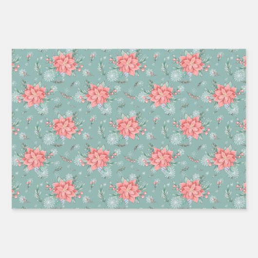 Sage Green Snowman Holiday Geschenkpapier Set (Vorderseite 2)