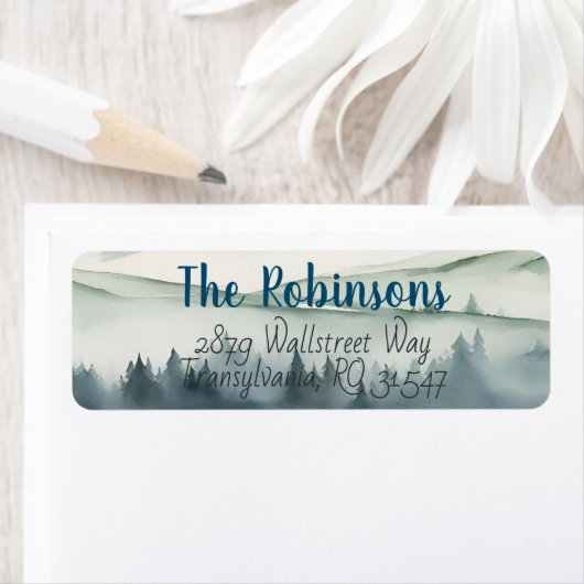 Sage Green Snowy Holiday Forest Landschaft (Insitu)