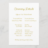 Sage Green & Soft Yellow Botanical Weddin Programm (Rückseite)