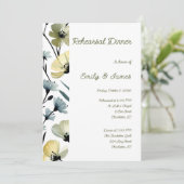 Sage Green & Soft Yellow Botanical Wedding Einladung (Stehend Vorderseite)