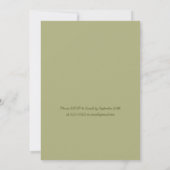 Sage Green & Soft Yellow Botanical Wedding Einladung (Rückseite)