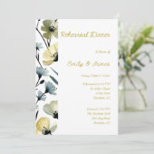 Sage Green & Soft Yellow Botanical Wedding Einladung (Stehend Vorderseite)