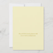 Sage Green & Soft Yellow Botanical Wedding Einladung (Rückseite)