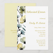 Sage Green & Soft Yellow Botanical Wedding Einladung (Vorne/Hinten)