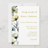 Sage Green & Soft Yellow Botanical Wedding Einladung (Vorderseite)