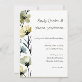 Sage Green & Soft Yellow Botanical Wedding Einladung (Vorderseite)