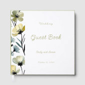 Sage Green & Soft Yellow Botanical Wedding Gästebuch (Vorderseite)