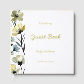 Sage Green & Soft Yellow Botanical Wedding Gästebuch (Vorderseite)
