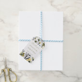 Sage Green & Soft Yellow Botanical Wedding Geschenkanhänger (Mit Garn)
